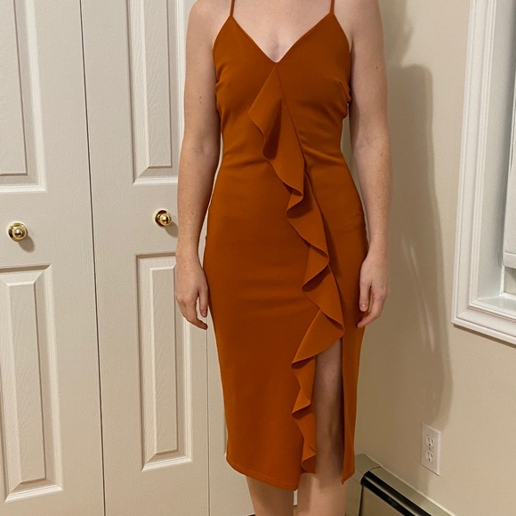 Room Service Strappy Ruffle Dress size Large - Picture 3 of 10